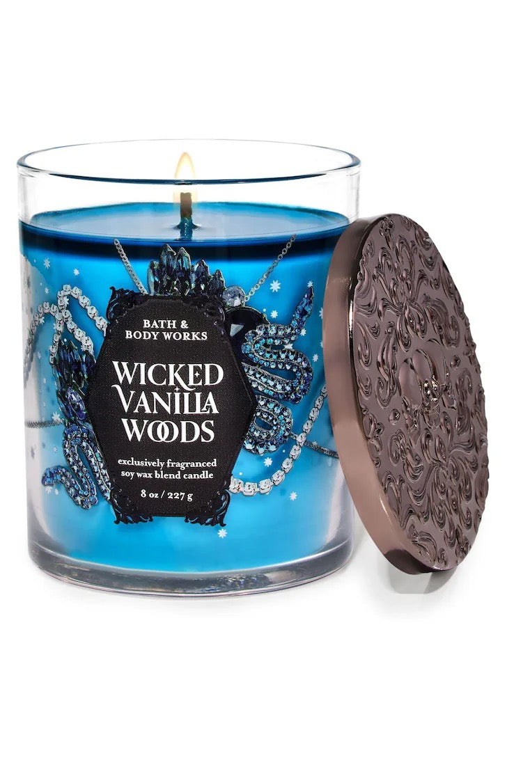 Bath & Body Works Candle Wicked Vanilla Woods 8oz