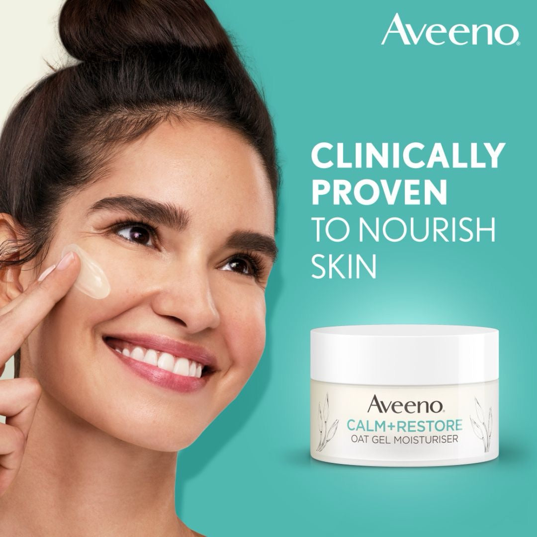 Aveeno face calm and restore oat gel moisturiser 50ml
