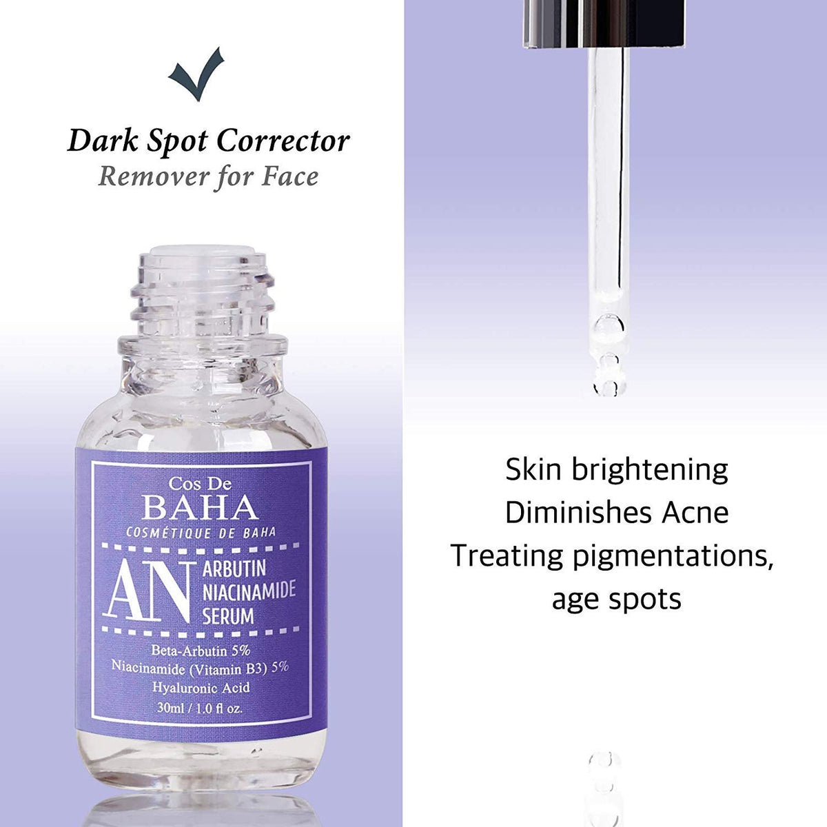 Cos De BAHA, AN, Arbutin Niacinamide Serum (30 ml)