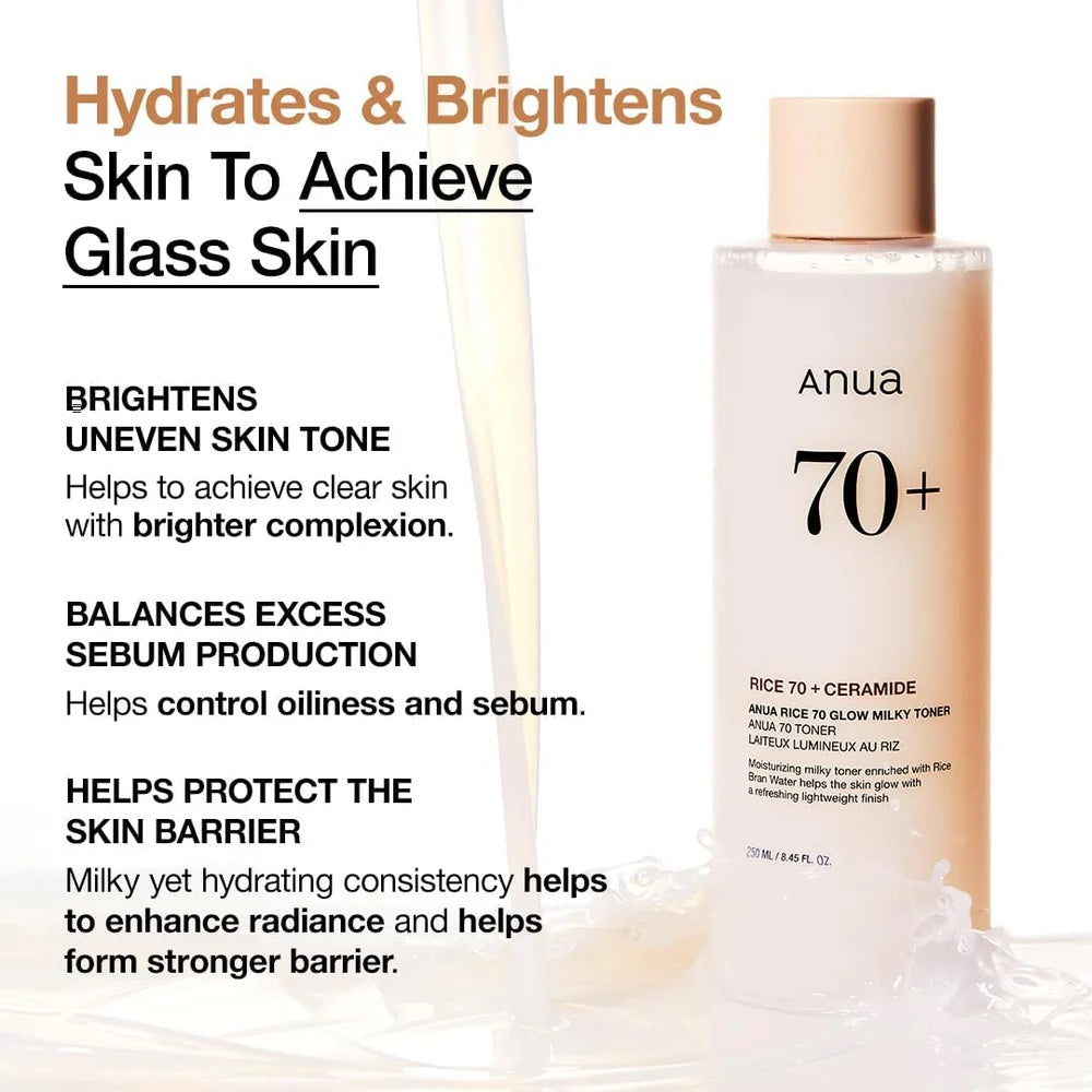ANUA RICE 70 GLOW MILKY TONER