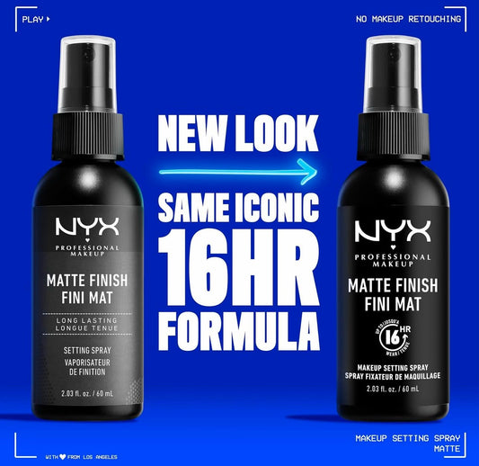 NYX Professional Makeup Setting Spray- Matte Finish/Long Lasting 60ml