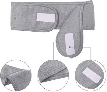 Spa Headband Hair Wrap Grey