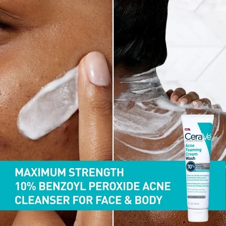 Cerave Acne Foaming Cream Cleanser 10 % benzoyl peroxide 150ml