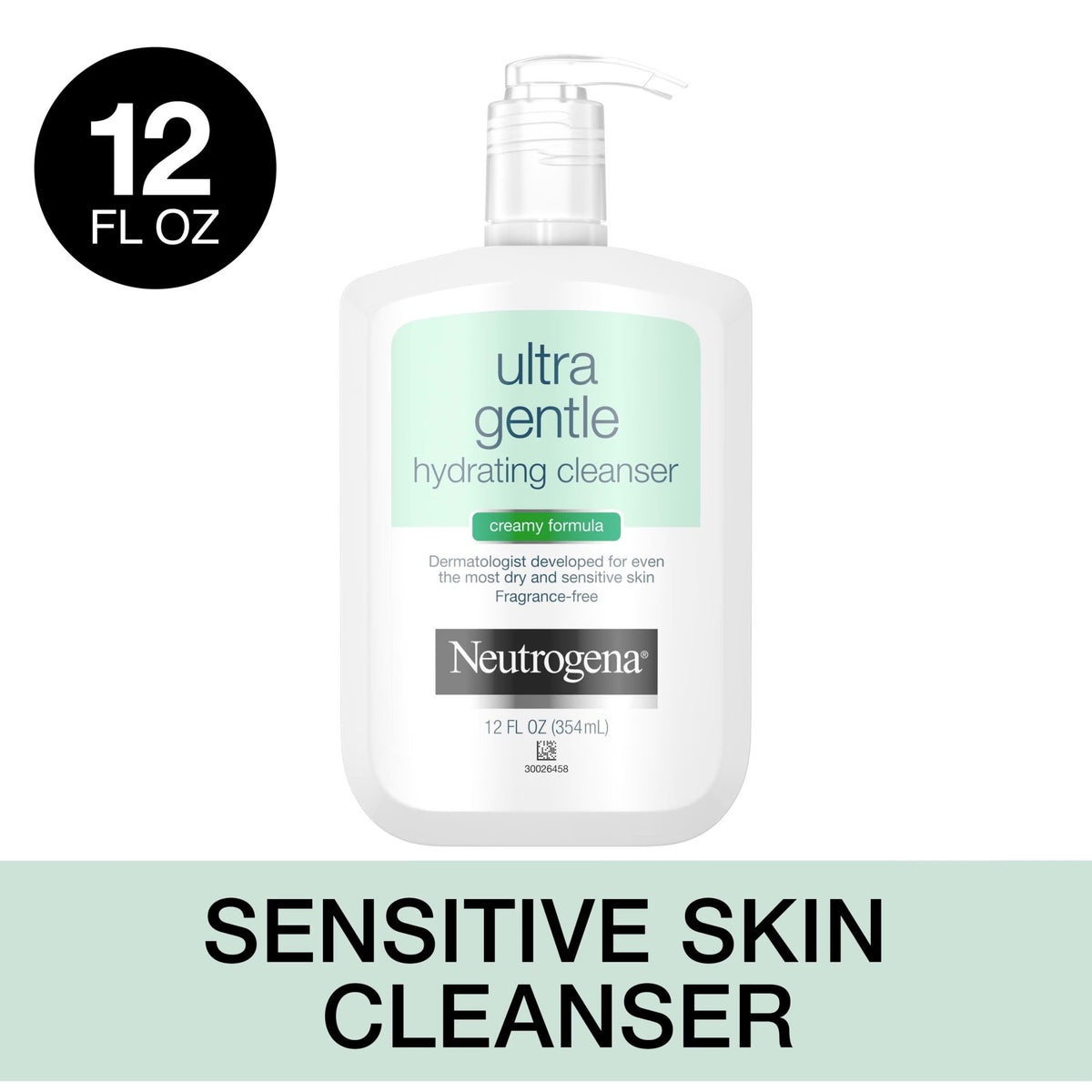 Neutrogena Ultra Gentle Daily Cleanser for Sensitive Skin 12 fl oz