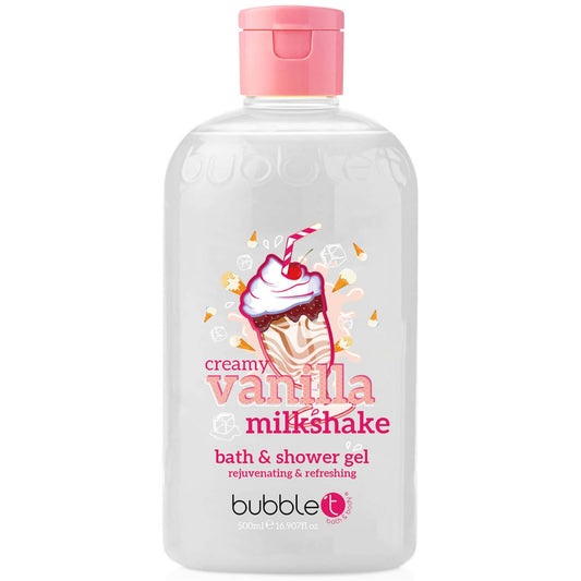Bubble T Creamy Vanilla Milkshake Bath and Shower Gel 500ml