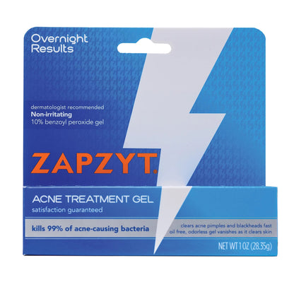 ZAPZYT Maximum Strength 10% Benzoyl Peroxide Acne Treatment Gel 1 oz