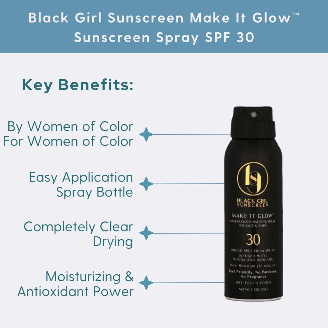 BLACK GIRL SUNSCREEN MAKE IT GLOW SPF 30