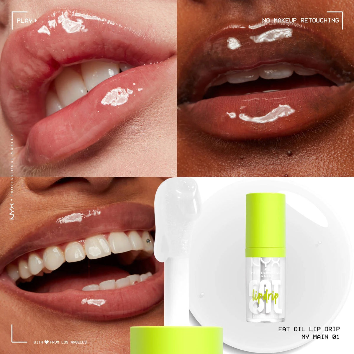 NYX Professional Makeup Fat Oil Lip Drip Lip Gloss - 0.16 fl oz- shade My Main