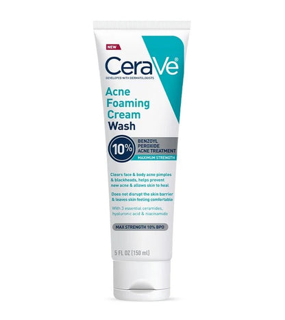 Cerave Acne Foaming Cream Cleanser 10 % benzoyl peroxide 150ml