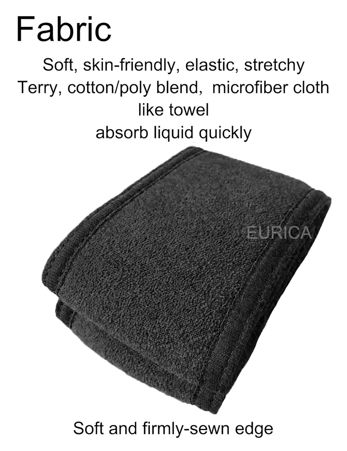 Spa Headband Hair Wrap Black
