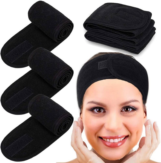 Spa Headband Hair Wrap Black