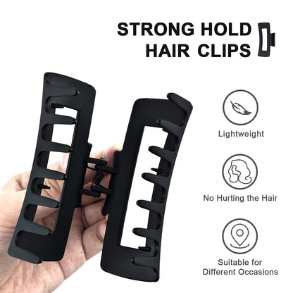 Black Hair Claw Clips Extra Large