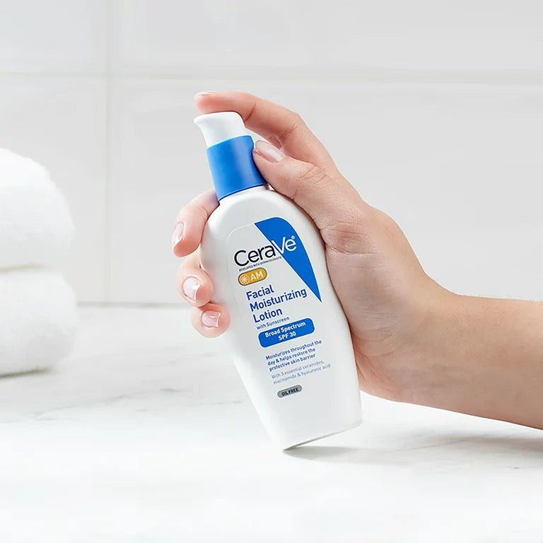 CeraVe Face Moisturizer with Sunscreen, AM Facial Moisturizing Lotion for Normal to Dry Skin - SPF 30 3Fl