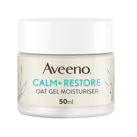 Aveeno face calm and restore oat gel moisturiser 50ml