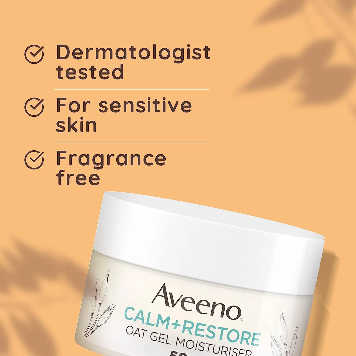 Aveeno face calm and restore oat gel moisturiser 50ml