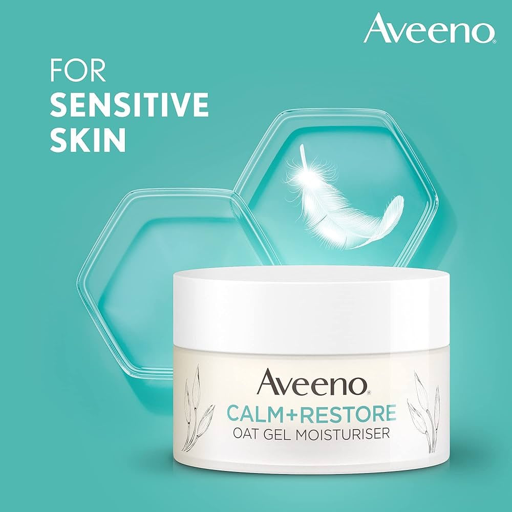 Aveeno face calm and restore oat gel moisturiser 50ml