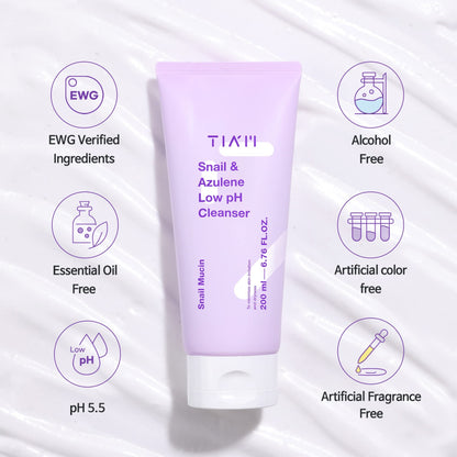 Tiam Snail &amp; Azulene Low pH Cleanser
