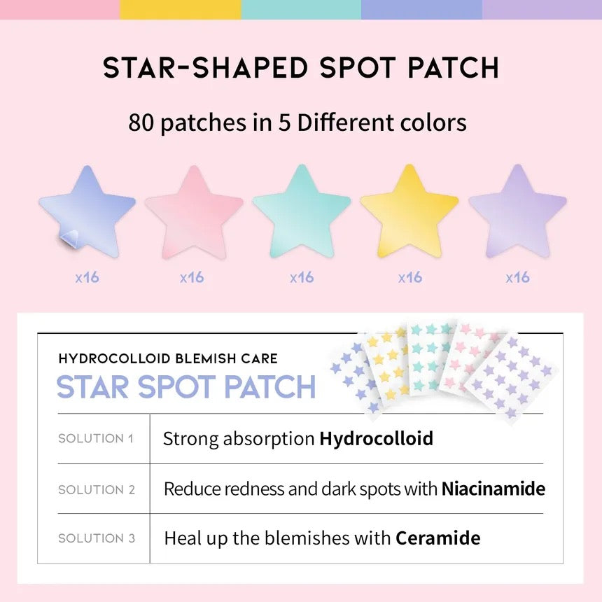 OOTD - Star Spot Pimple Patch [80 patches in Pack ]