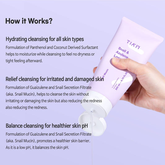 Tiam Snail &amp; Azulene Low pH Cleanser