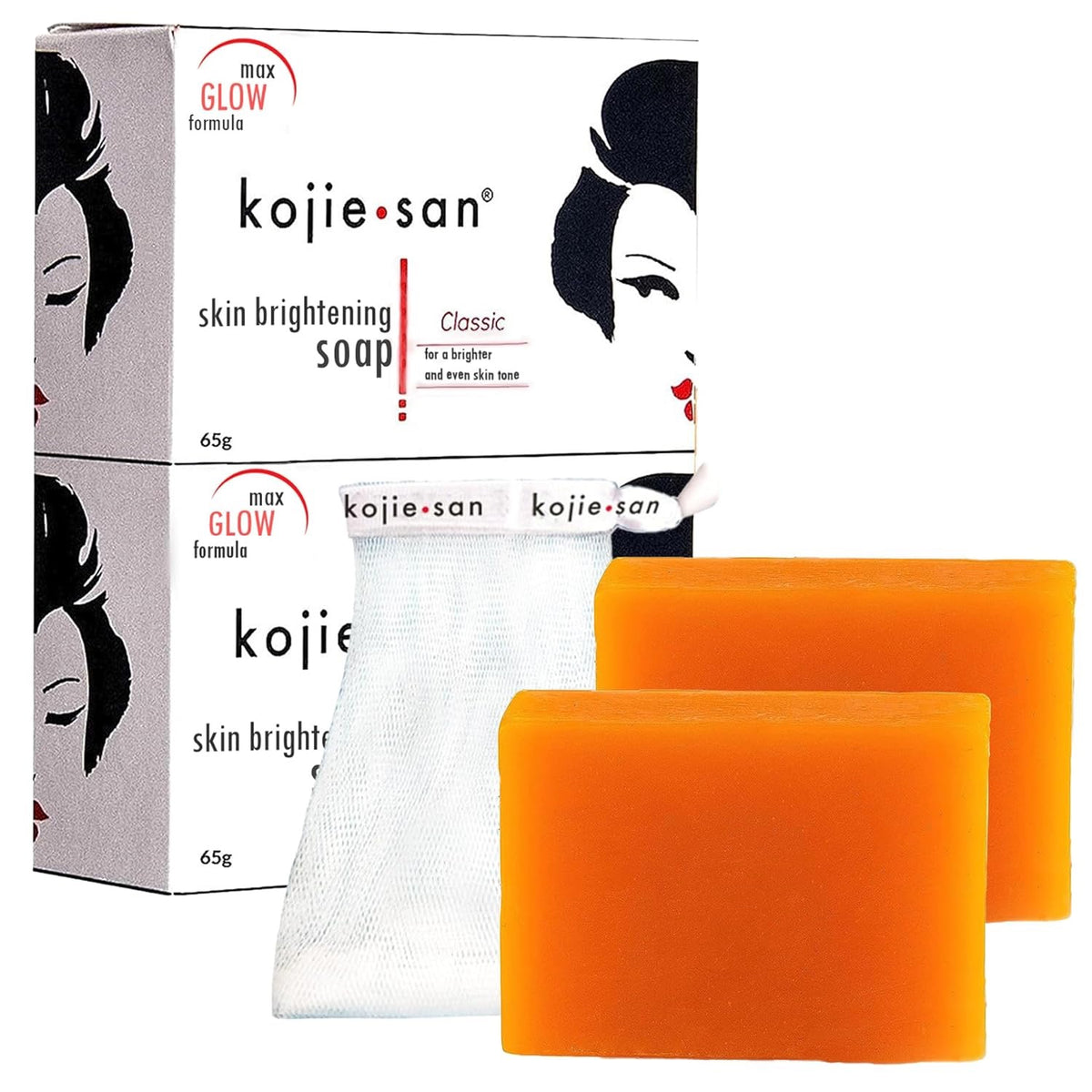 Kojie San Bundle( 1 Soap 65g  &amp; 1 Exfoliating Net)