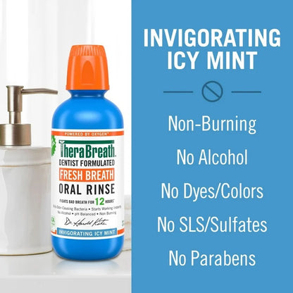 THERABREATH Fresh Breath Oral Rinse Icy Mint