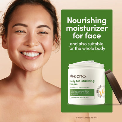 Aveeno Daily Moisturizing Cream for Normal to Dry, Sensitive Skin 15oz