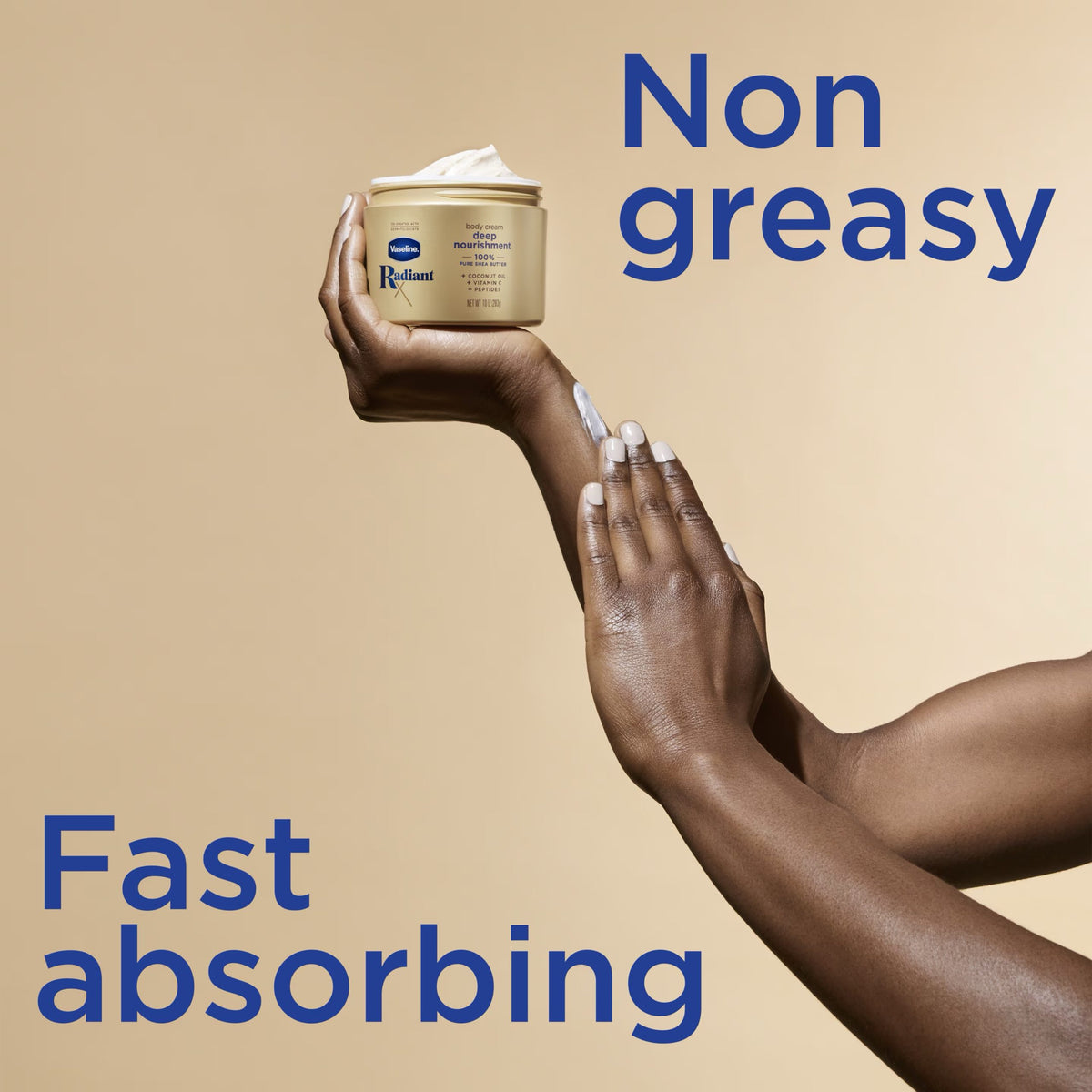 Vaseline Radiant X Deep Nourishing Body Cream 10oz