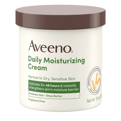 Aveeno Daily Moisturizing Cream for Normal to Dry, Sensitive Skin 15oz