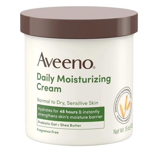 Aveeno Daily Moisturizing Cream for Normal to Dry, Sensitive Skin 15oz