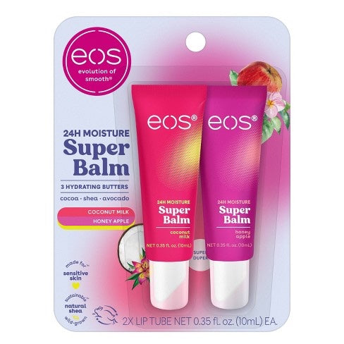 EOS 24 hour moisture super balm coconut milk and honey apple 0.35 fl oz/2pk