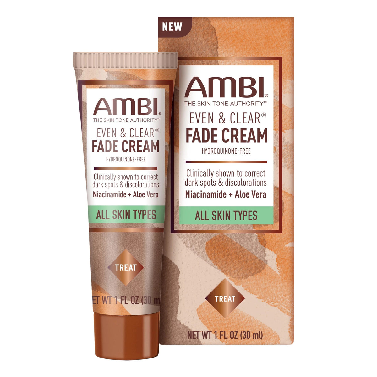 Ambi Even &amp; Clear Fade Cream Hydroquinone Free, 1 Oz
