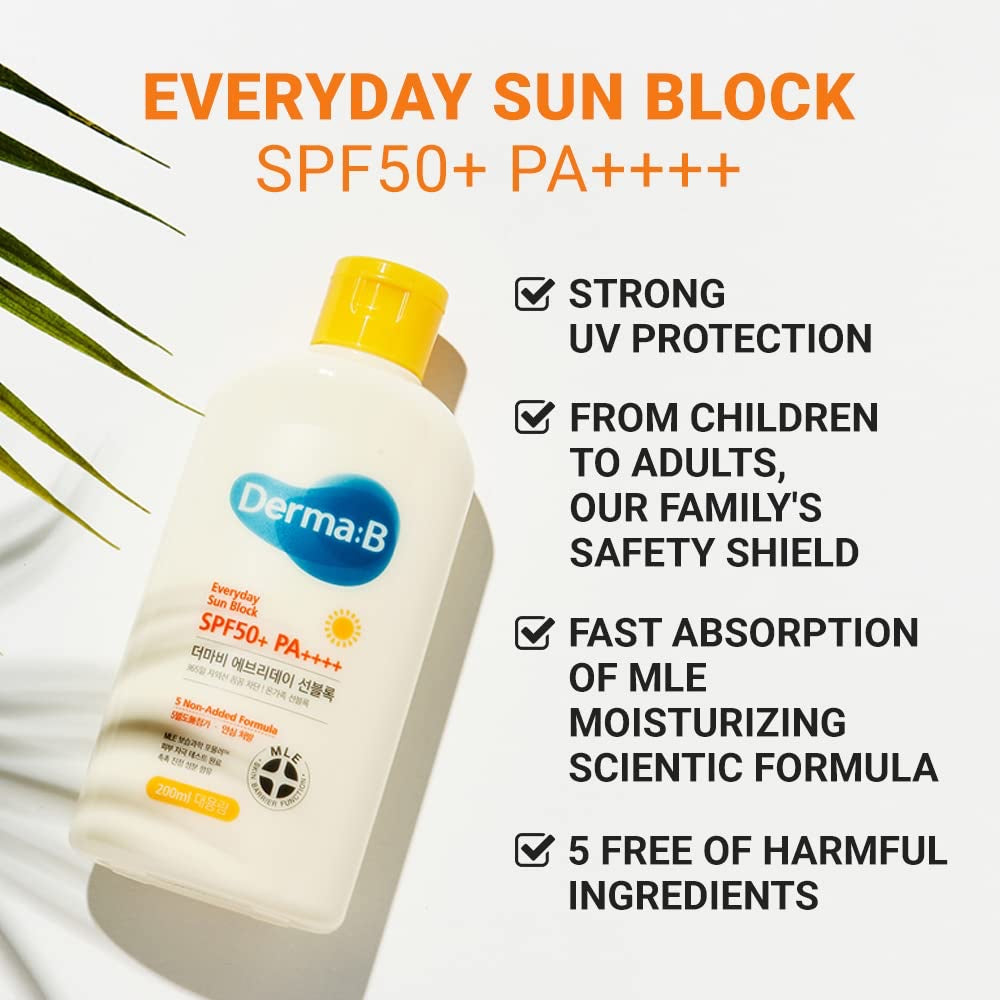 Derma B Everyday Sun Block SPF50+/PA++++ 200 ml