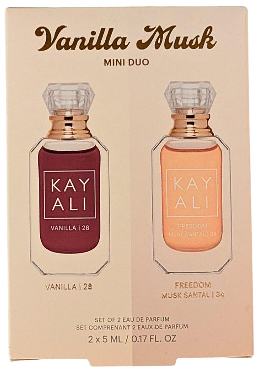KAYALI Vanilla Musk Mini Duo Eau de Parfum Set - Vanilla 28 and Freedom Musk Santal 34, 2 x 5 ml