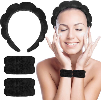 Spa headband and wristband set(Different Colors)