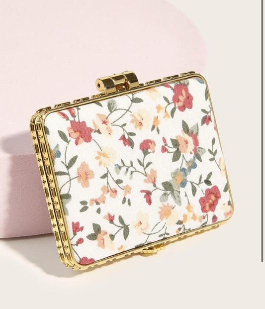 Double Sided Floral Pocket Mirror