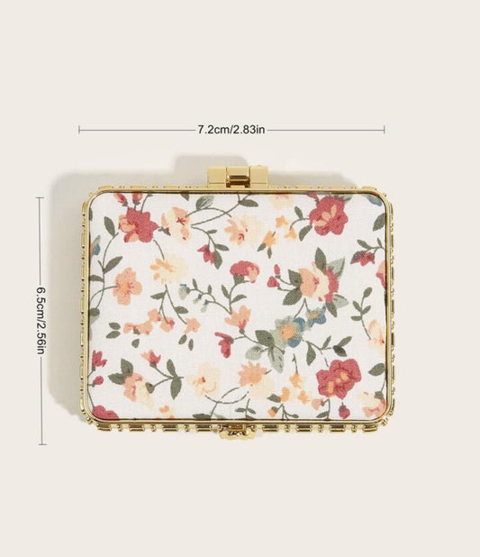 Double Sided Floral Pocket Mirror