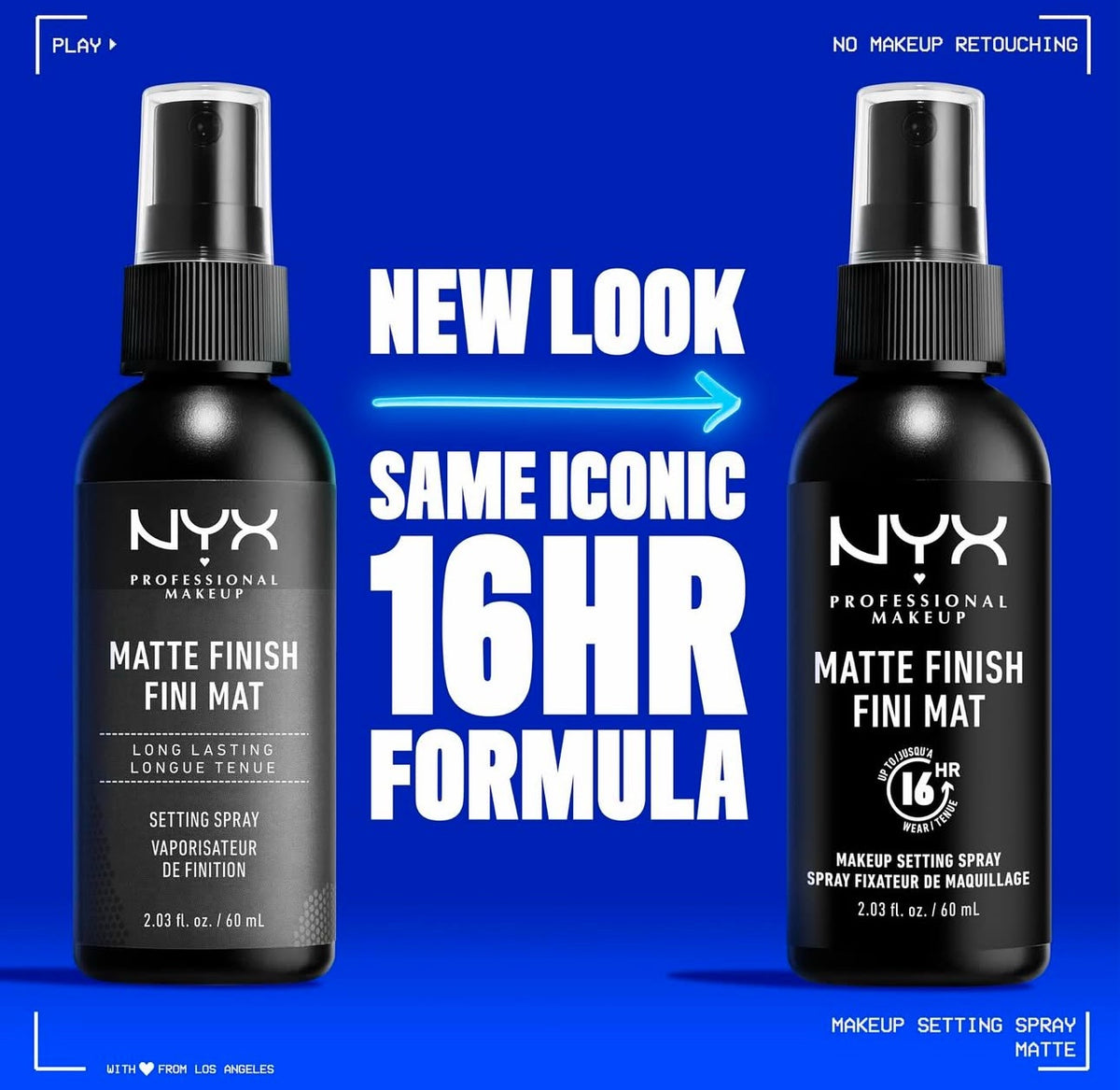 NYX Professional Makeup Setting Spray- Matte Finish/Long Lasting 60ml