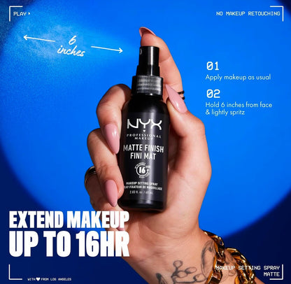 NYX Professional Makeup Setting Spray- Matte Finish/Long Lasting 60ml