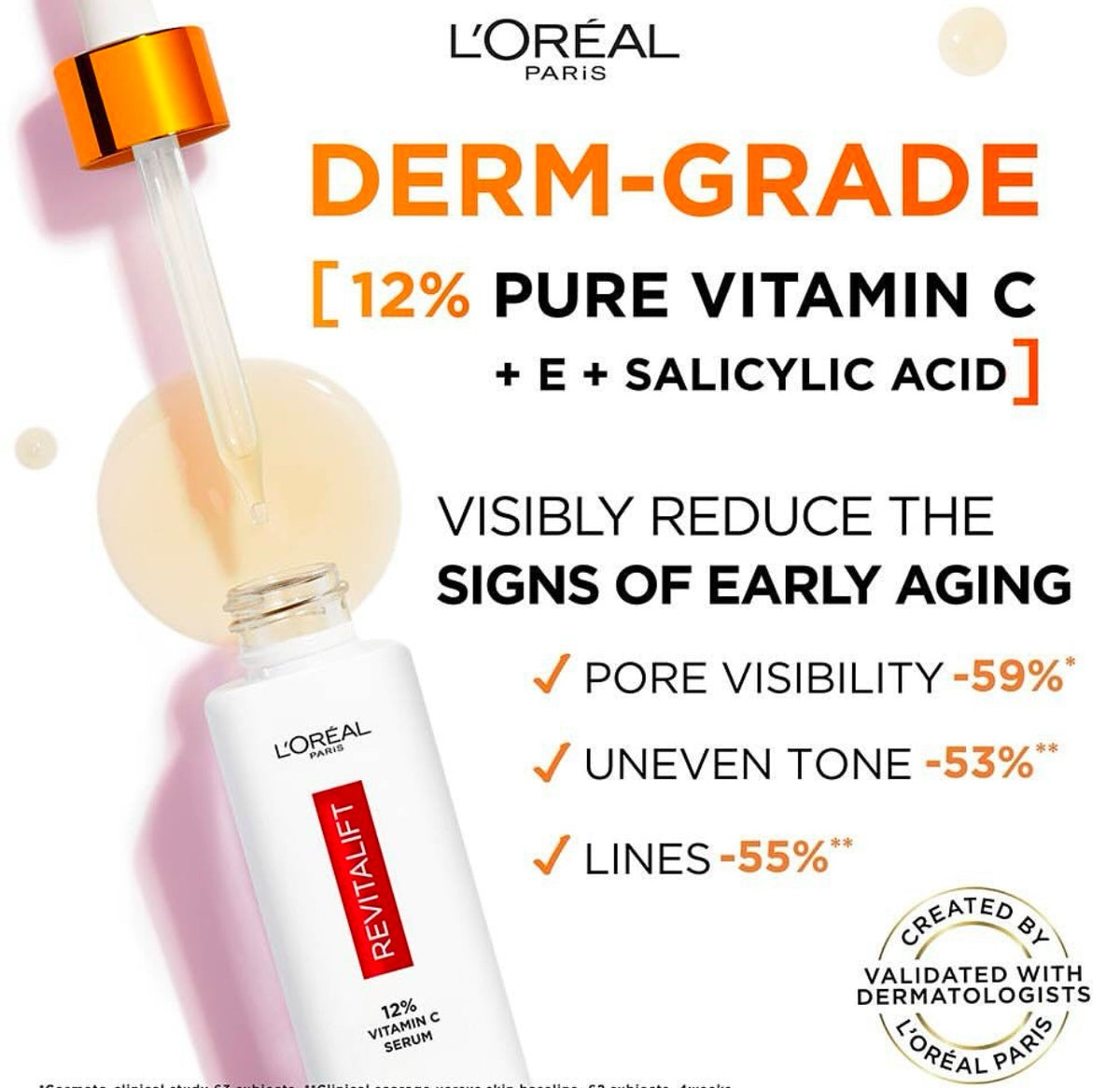L’Oreal Paris Revitalift Clinical 12% Pure Vitamin C Serum 30ml