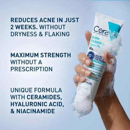 Cerave Acne Foaming Cream Cleanser 10 % benzoyl peroxide 150ml