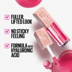 Maybelline Lifter Gloss Plumping Lip Gloss with Hyaluronic Acid - 0.18 fl oz-shade bubble gum - Image 4