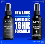 NYX Professional Makeup Setting Spray- Matte Finish/Long Lasting 60ml - Image 2